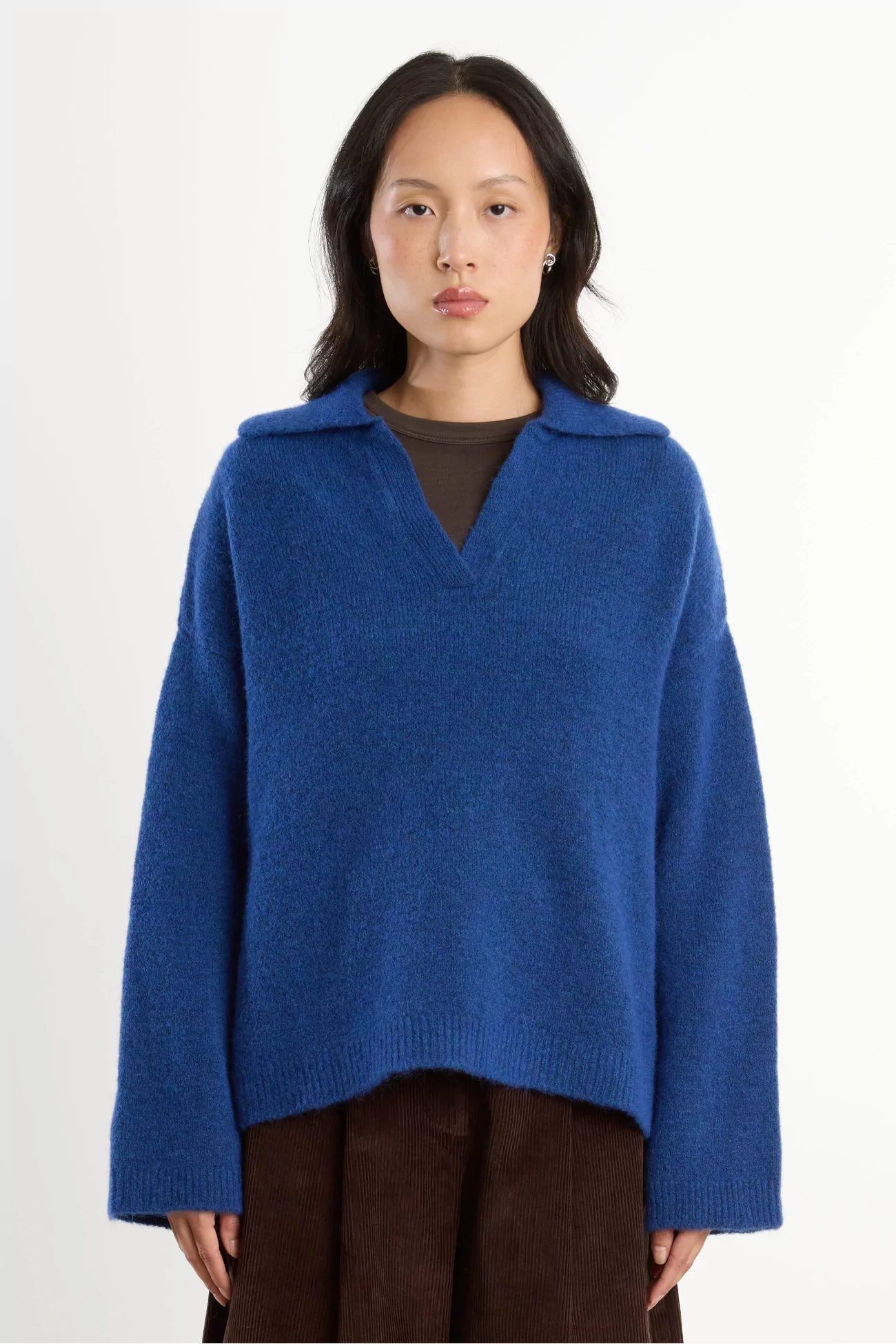 Alpaca Blend Fieno Sweater – Blue | Centre Commercial