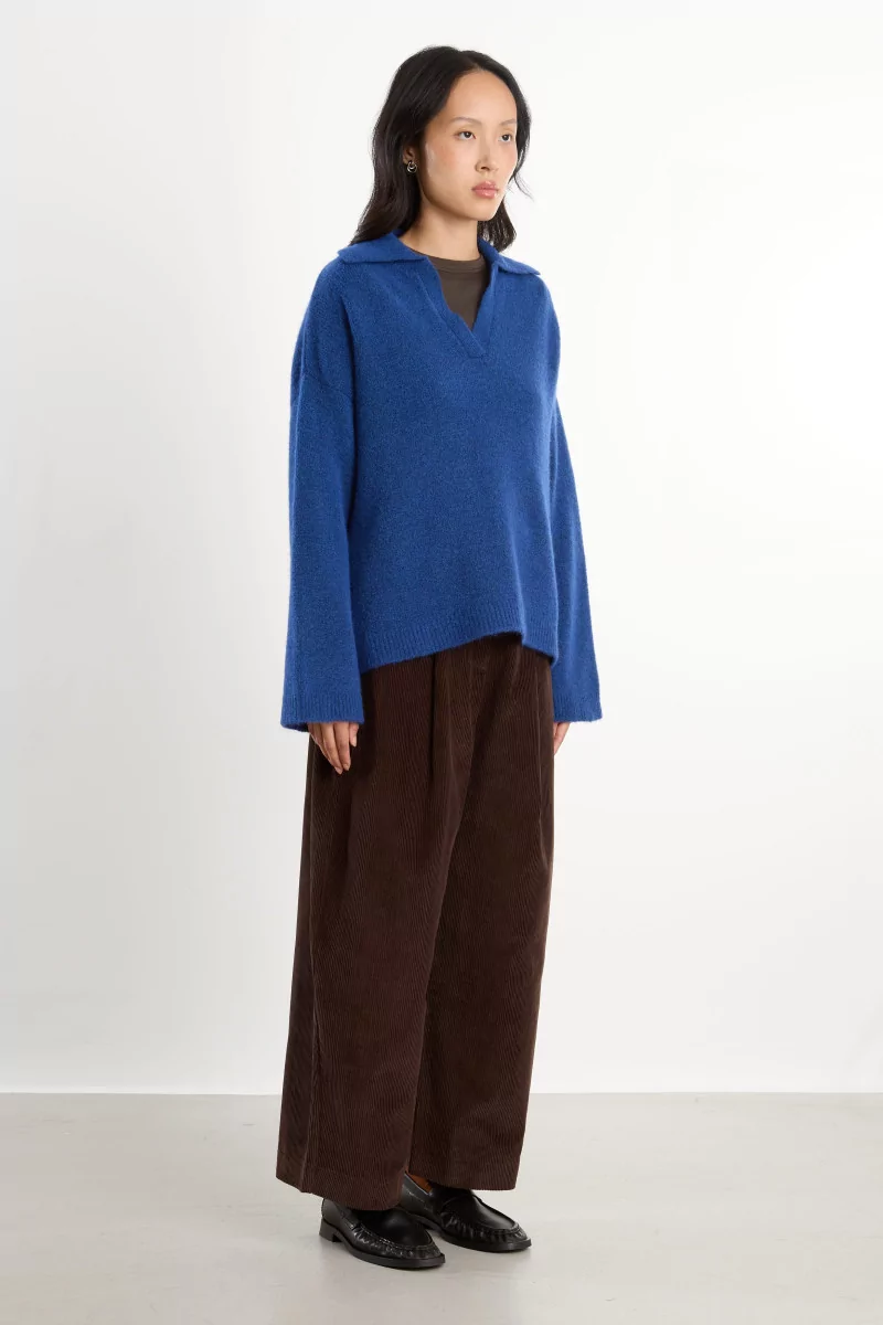 Alpaca Blend Fieno Sweater – Blue | Centre Commercial