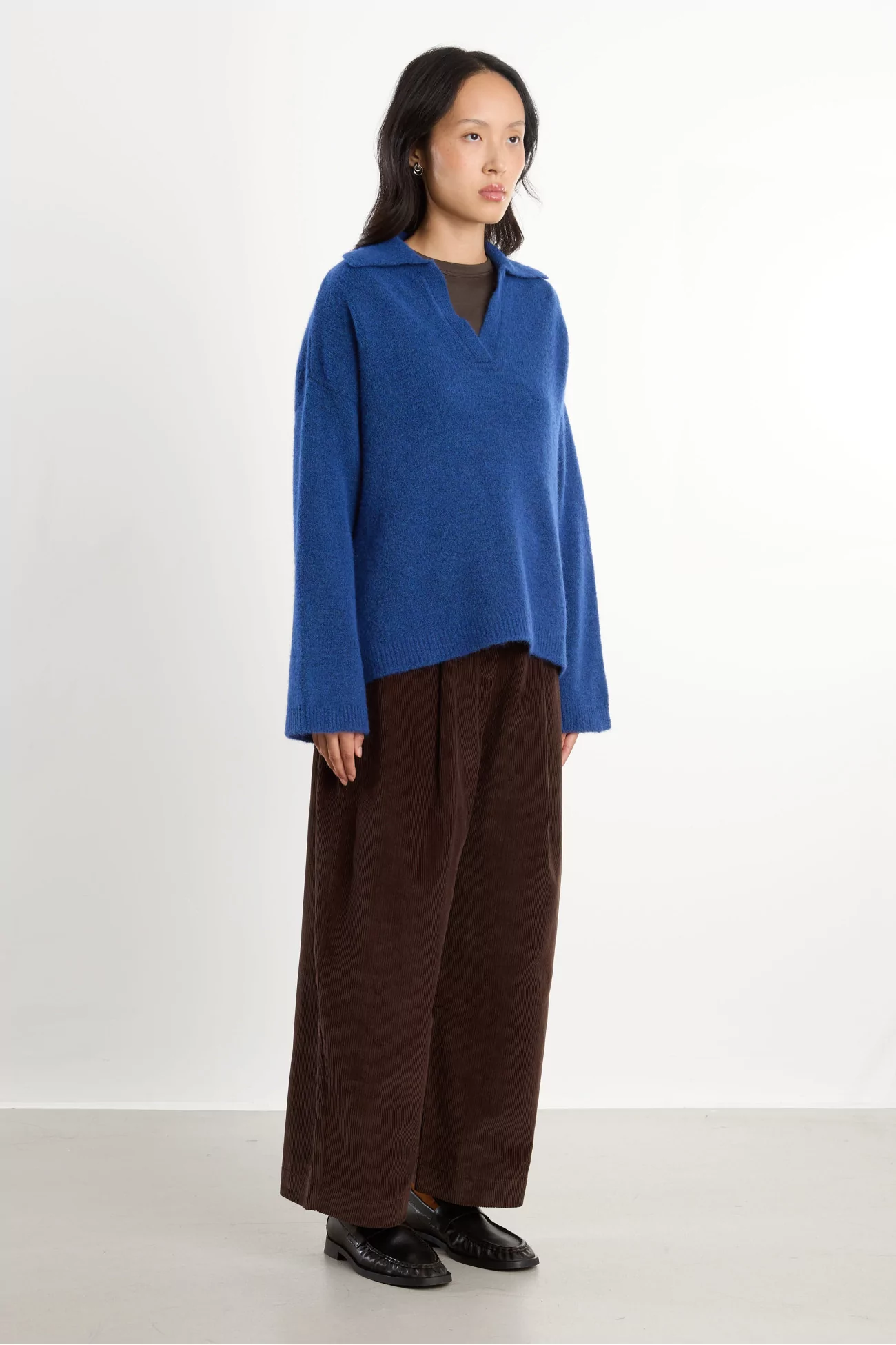 Alpaca Blend Fieno Sweater – Blue | Centre Commercial