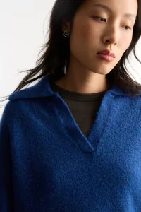 Alpaca Blend Fieno Sweater – Blue | Centre Commercial