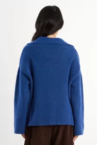 Alpaca Blend Fieno Sweater – Blue | Centre Commercial