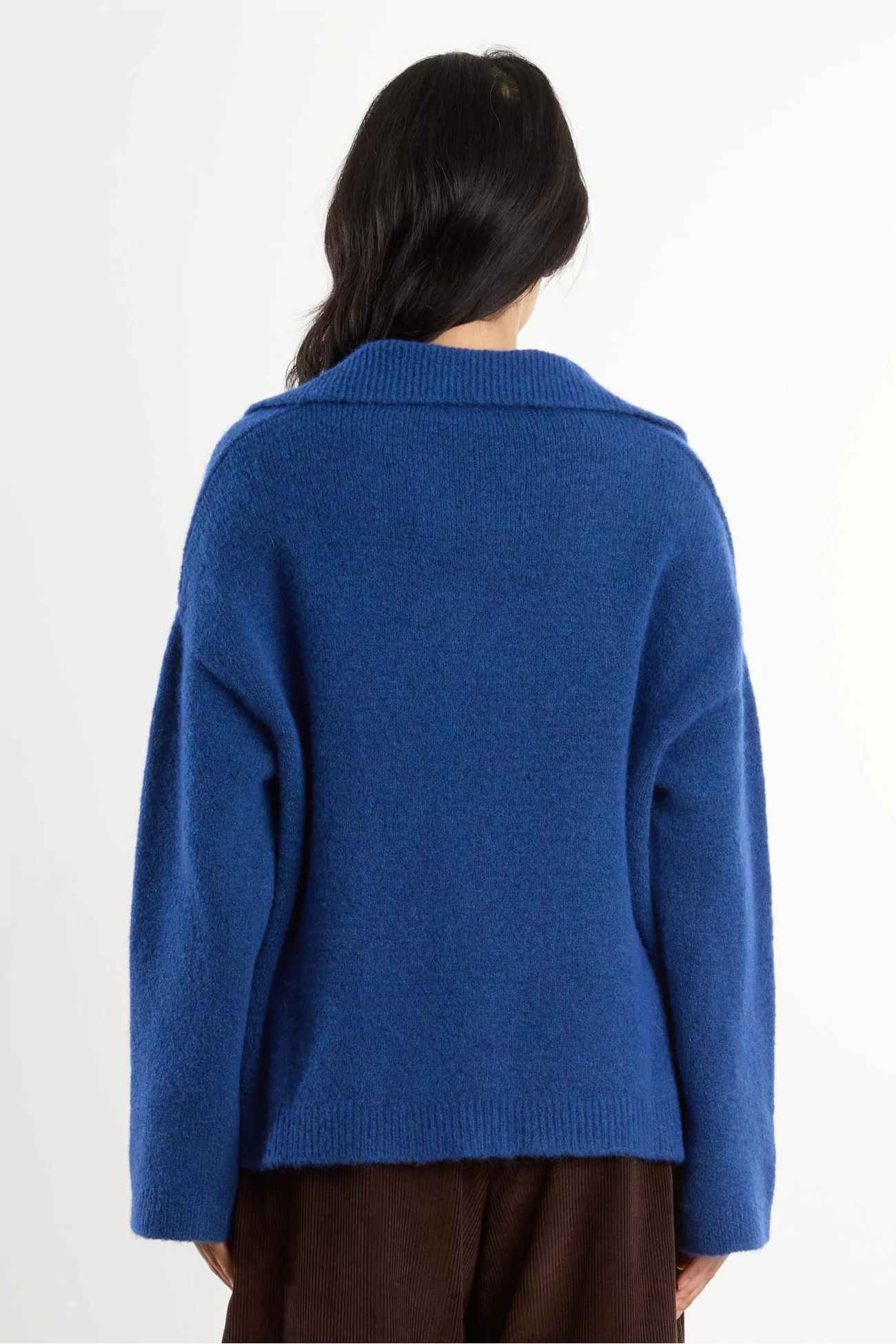 Pull Femme Mélange Alpaga Fieno – Blue | Centre Commercial