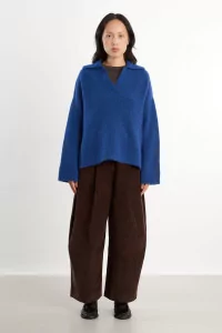 Alpaca Blend Fieno Sweater – Blue | Centre Commercial