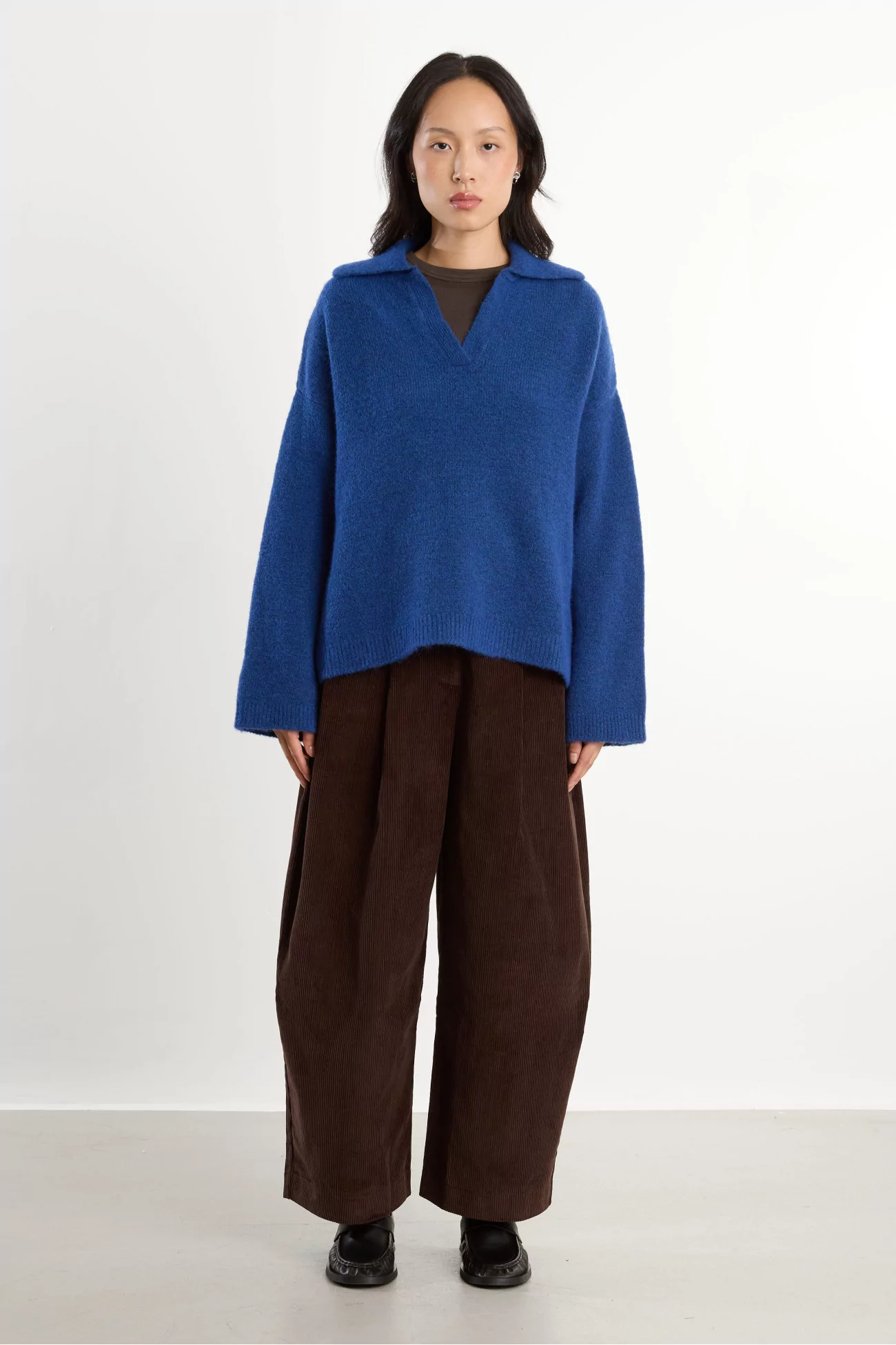 Pull Femme Mélange Alpaga Fieno – Blue | Centre Commercial