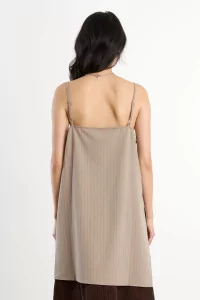 Recycled Crepe Parma Top – Beige Stripes | Centre Commercial