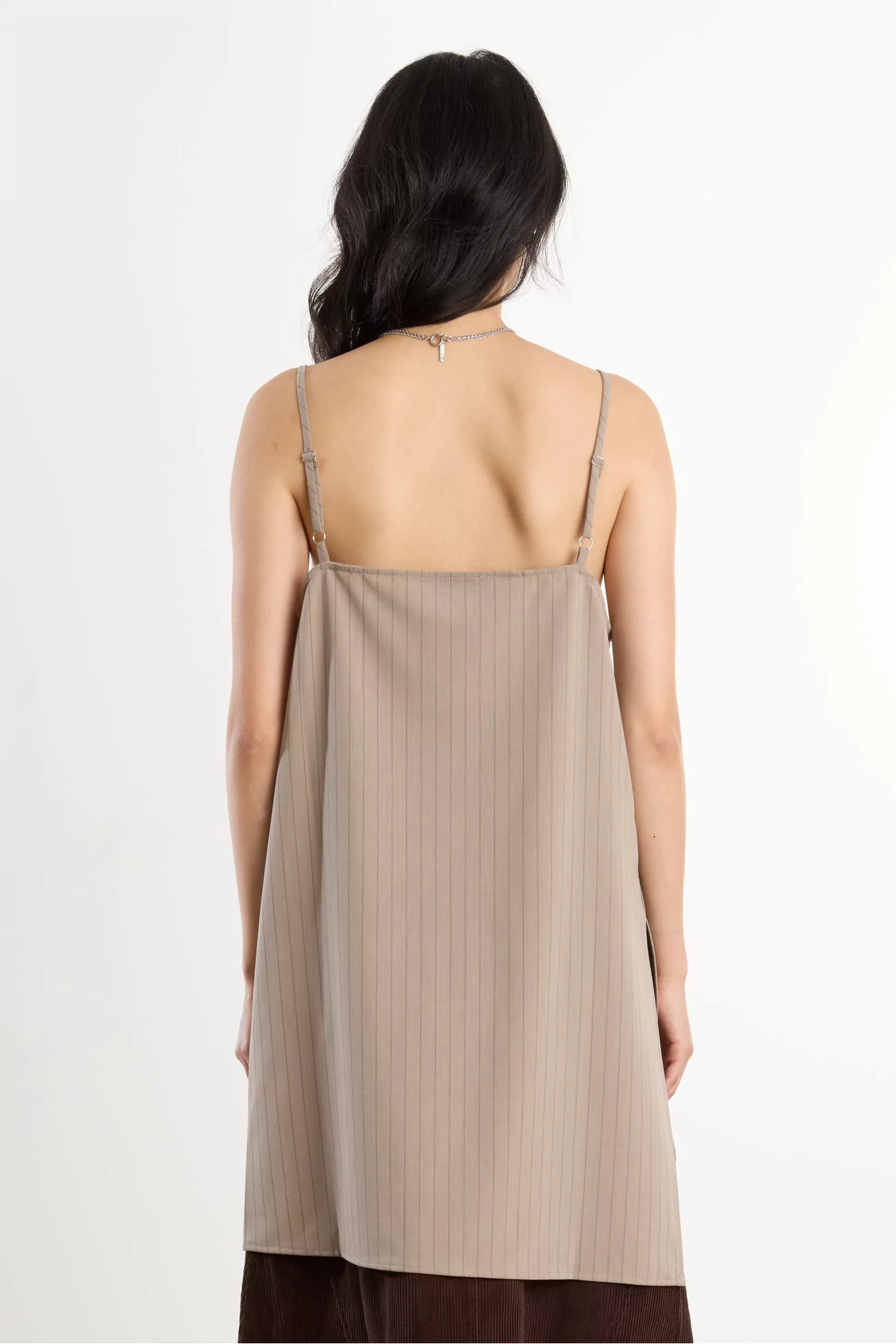 Recycled Crepe Parma Top – Beige Stripes | Centre Commercial