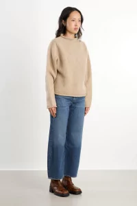 Pull Femme Laine Shetland No Regrets – Biscuit | Centre Commercial