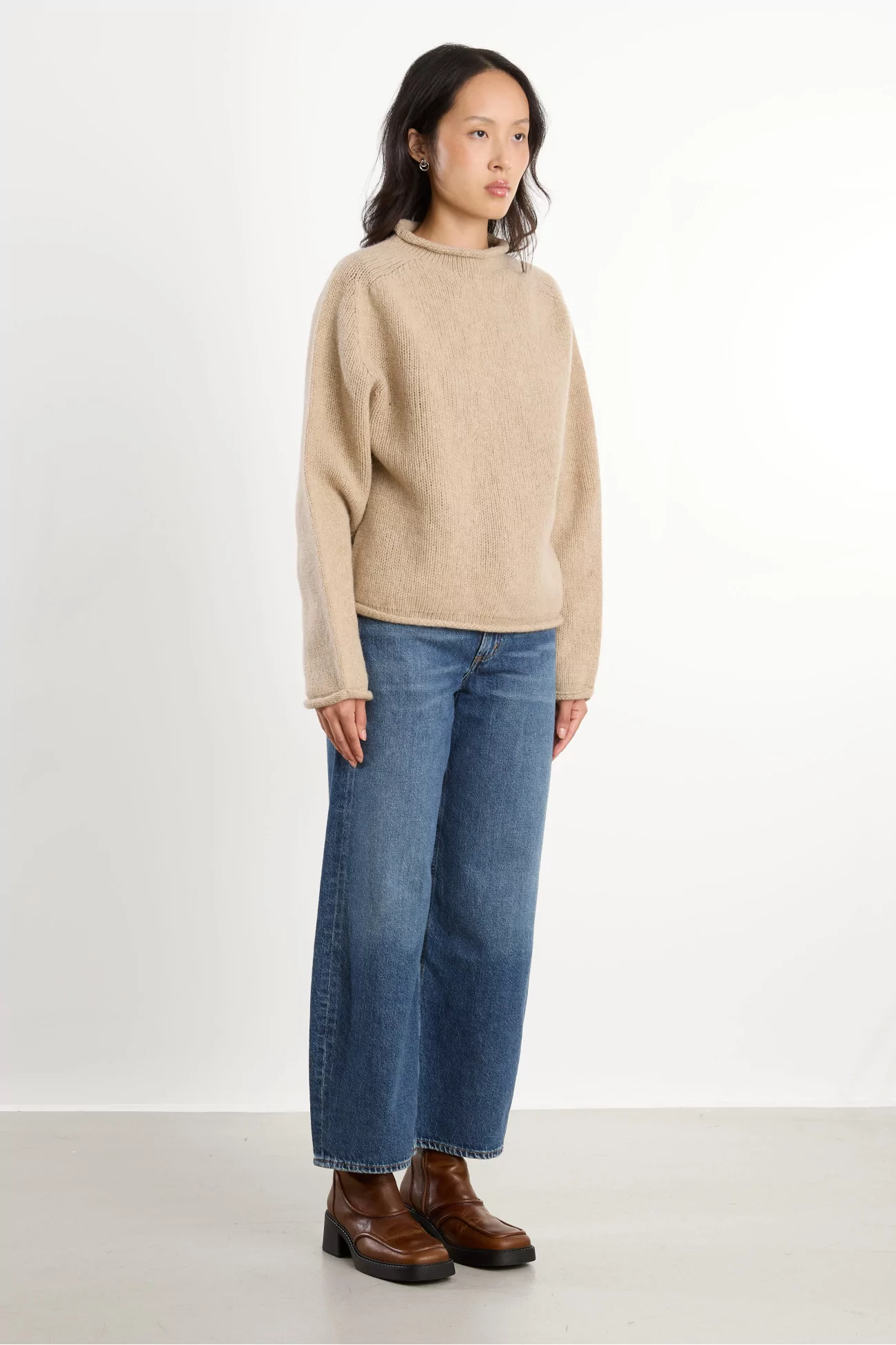 Pull Femme Laine Shetland No Regrets – Biscuit | Centre Commercial