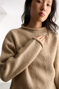 Pull Femme Laine Shetland No Regrets – Biscuit | Centre Commercial