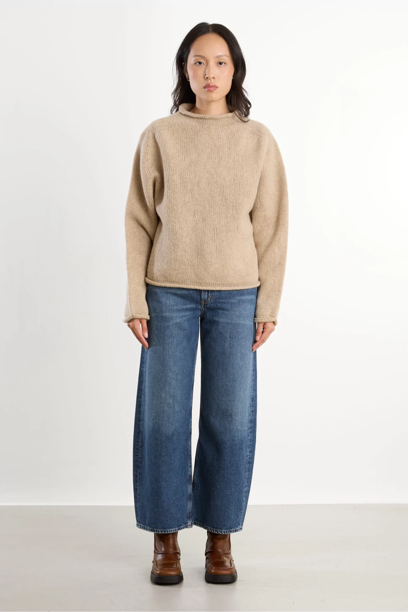 Pull Femme Laine Shetland No Regrets – Biscuit | Centre Commercial