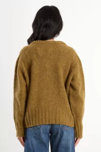 Pull Femme Laine Shetland Col V Queen Of The Night – Herbal Crush | Centre Commercial