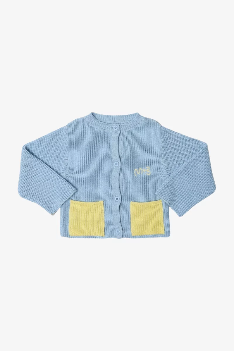 Cardigan Enfant Coton MARU+BO – Artic Ice | Centre Commercial