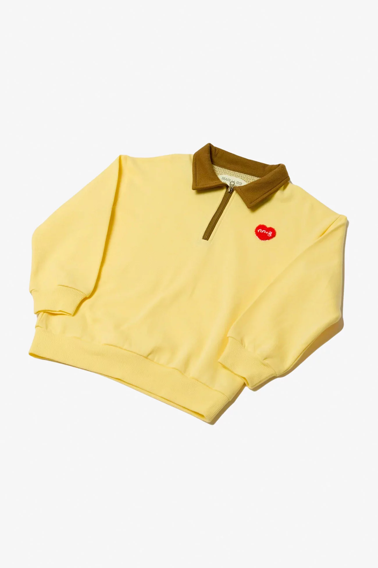 Sweat Polo Enfant Coton Maru+Bo – Pale Lemon Yellow | Centre Commercial