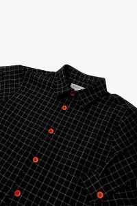 Chemise Carreaux Enfant à Poches Maru+Bo – Black | Centre Commercial
