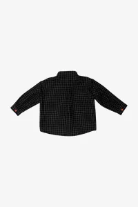 Kids Checked Shirt with Pockets Maru+Bo – Black | Centre Commercial