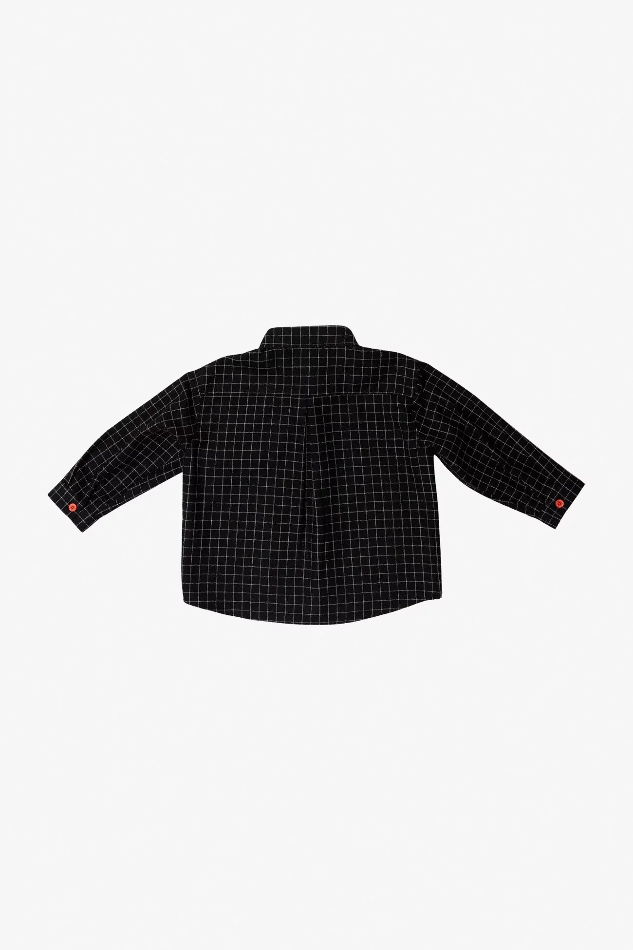 Kids Checked Shirt with Pockets Maru+Bo – Black | Centre Commercial