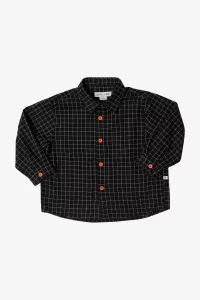Chemise Carreaux Enfant à Poches Maru+Bo – Black | Centre Commercial