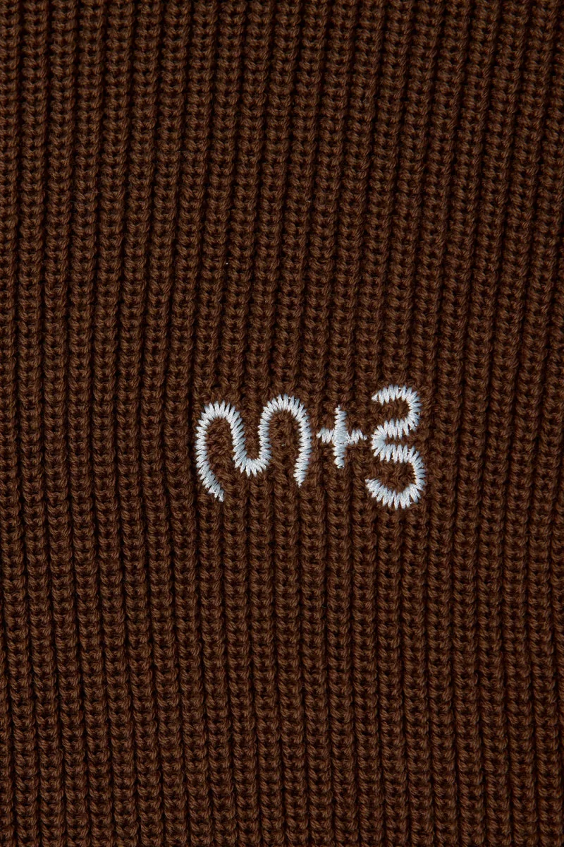 Pull Enfant Coton Logo Brodé Maru+Bo – Sepia Brown | Centre Commercial