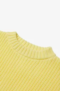 Pull Enfant Coton Logo Brodé Maru+Bo – Pale Lemon Yellow | Centre Commercial