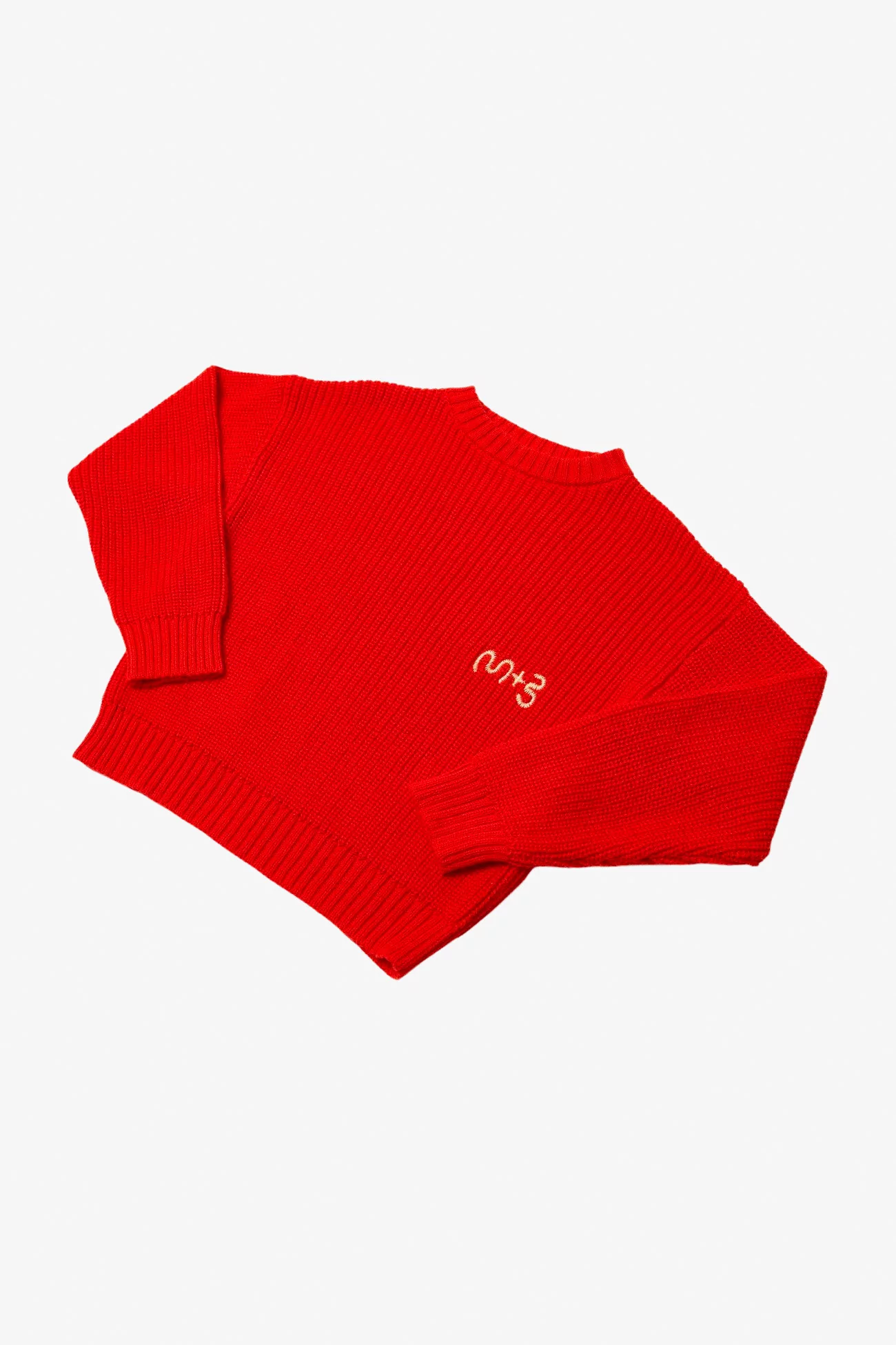 Pull Enfant Coton Logo Brodé Maru+Bo – Jasper Red | Centre Commercial