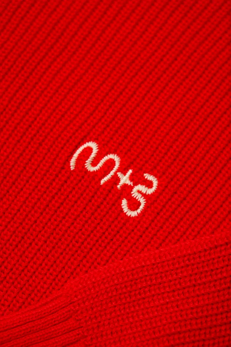 Pull Enfant Coton Logo Brodé Maru+Bo – Jasper Red | Centre Commercial