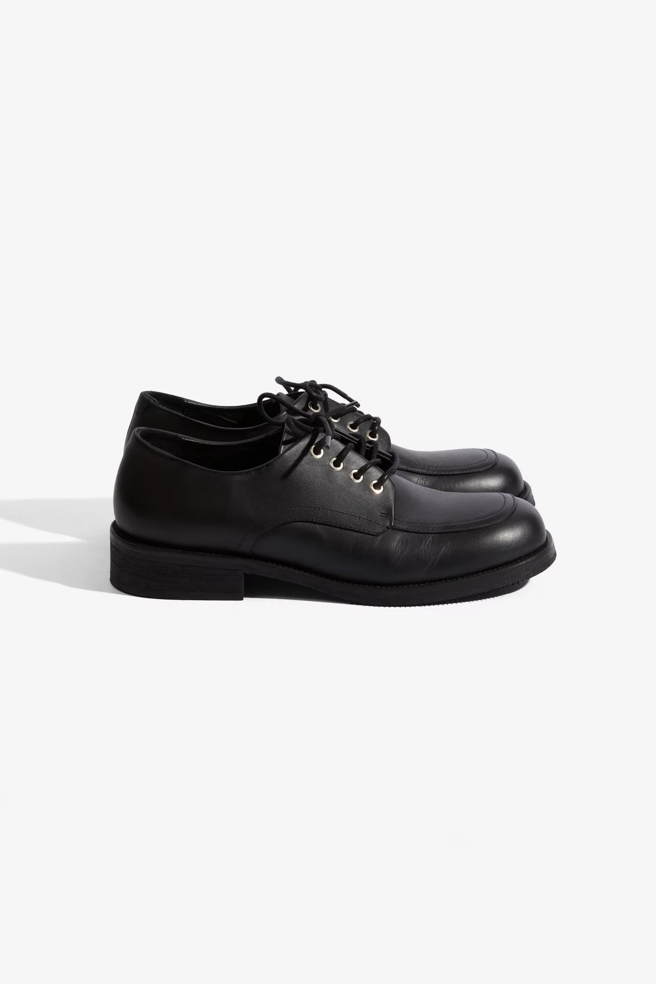 Paracia Old Buster Leather Derbies – Calfskin Black | Centre Commercial