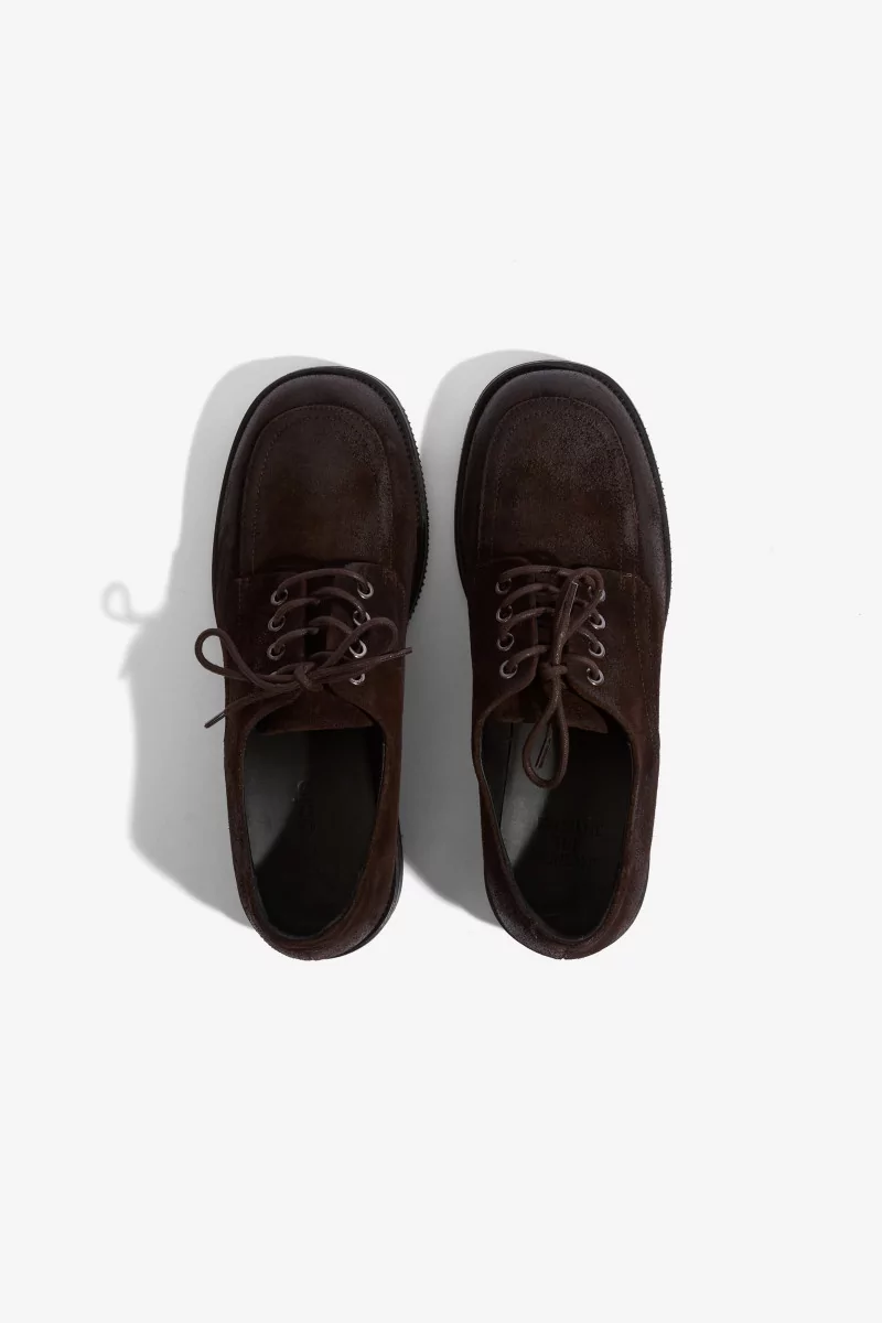 Paracia Old Buster Suede Derbies – Deep Brown | Centre Commercial