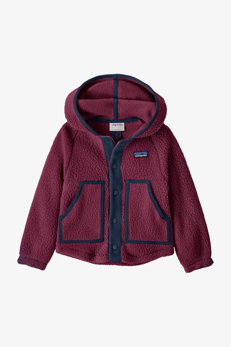 Patagonia Baby Retro Pile Hooded Fleece Jacket – Berry Fig | Centre Commercial