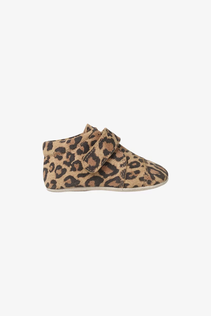 Chaussons Bébé Cuir Velcro – Leopard | Centre Commercial