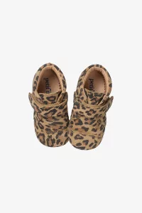 Chaussons Bébé Cuir Velcro – Leopard | Centre Commercial