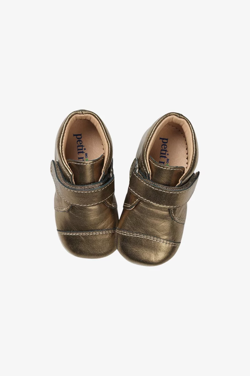 Baby Leather Velcro Shoe – Old Gold | Centre Commercial