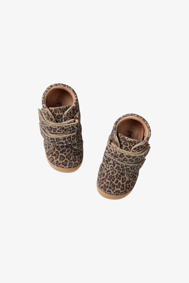 Botillons Bébé Cuir Mini Bootie Velcro – Cheetah | Centre Commercial