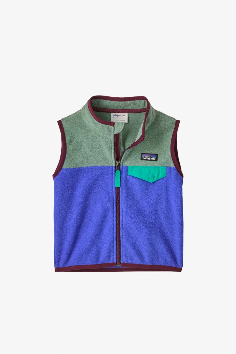 Patagonia Baby Micro D Snap-T Fleece Vest – Eddy Blue | Centre Commercial