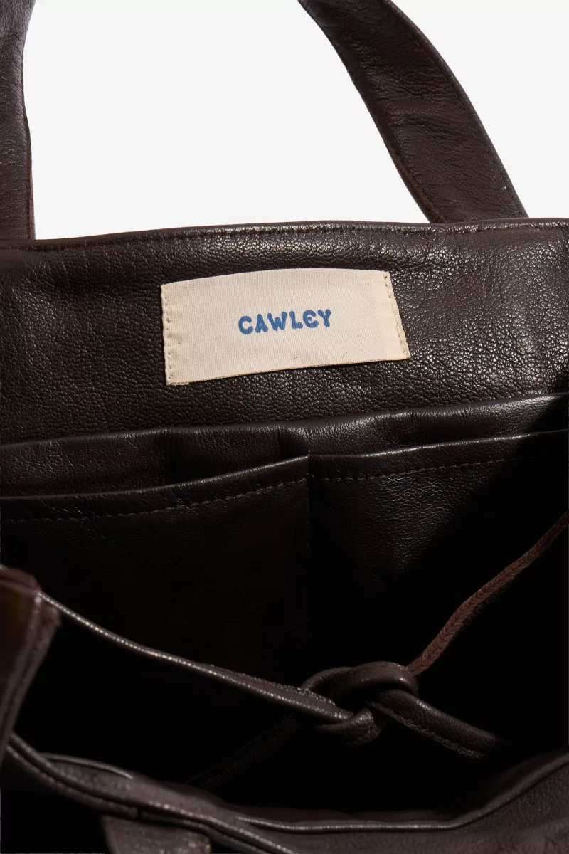 Cawley Quilted Nappa Mini Tote – Brown | Centre Commercial