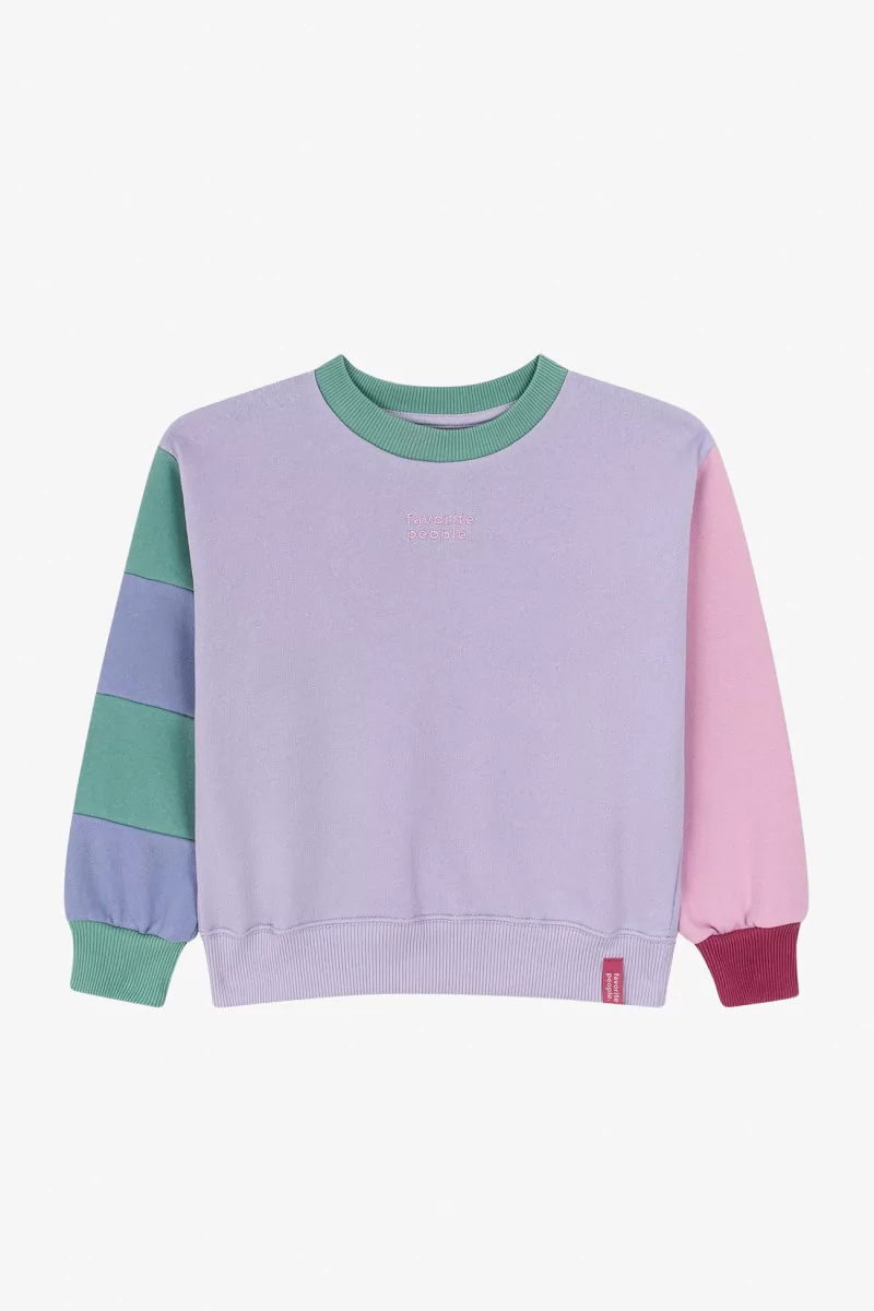 Sweat Enfant Coton Bio Mixtape – Violet | Centre Commercial