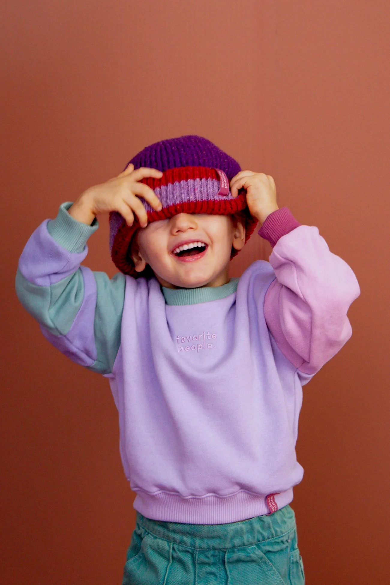 Kids Organic Cotton Mixtape Sweatshirt – Purple | Centre Commercial