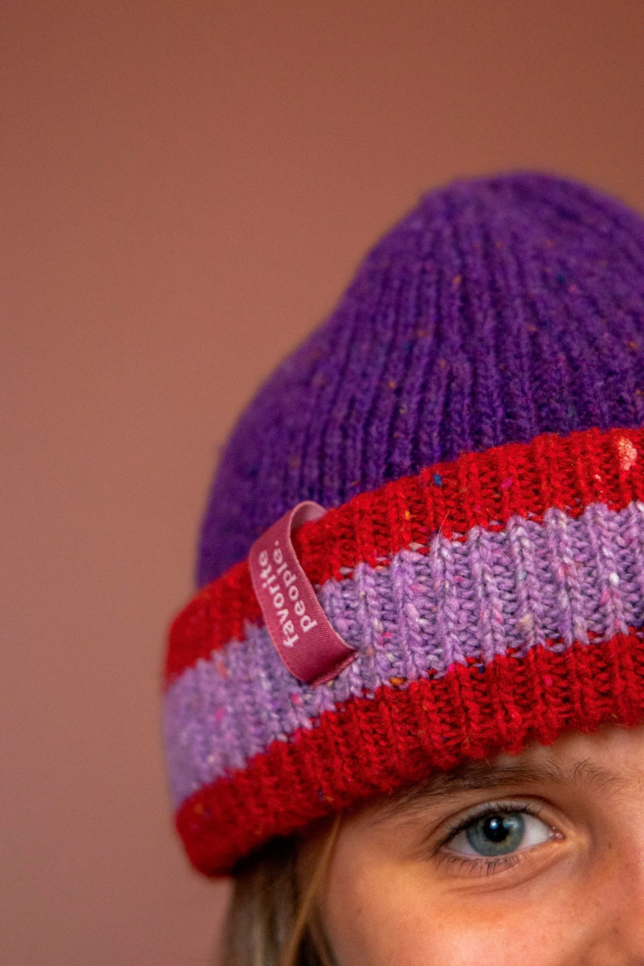Bonnet Enfant Laine Marketplace – Violet | Centre Commercial