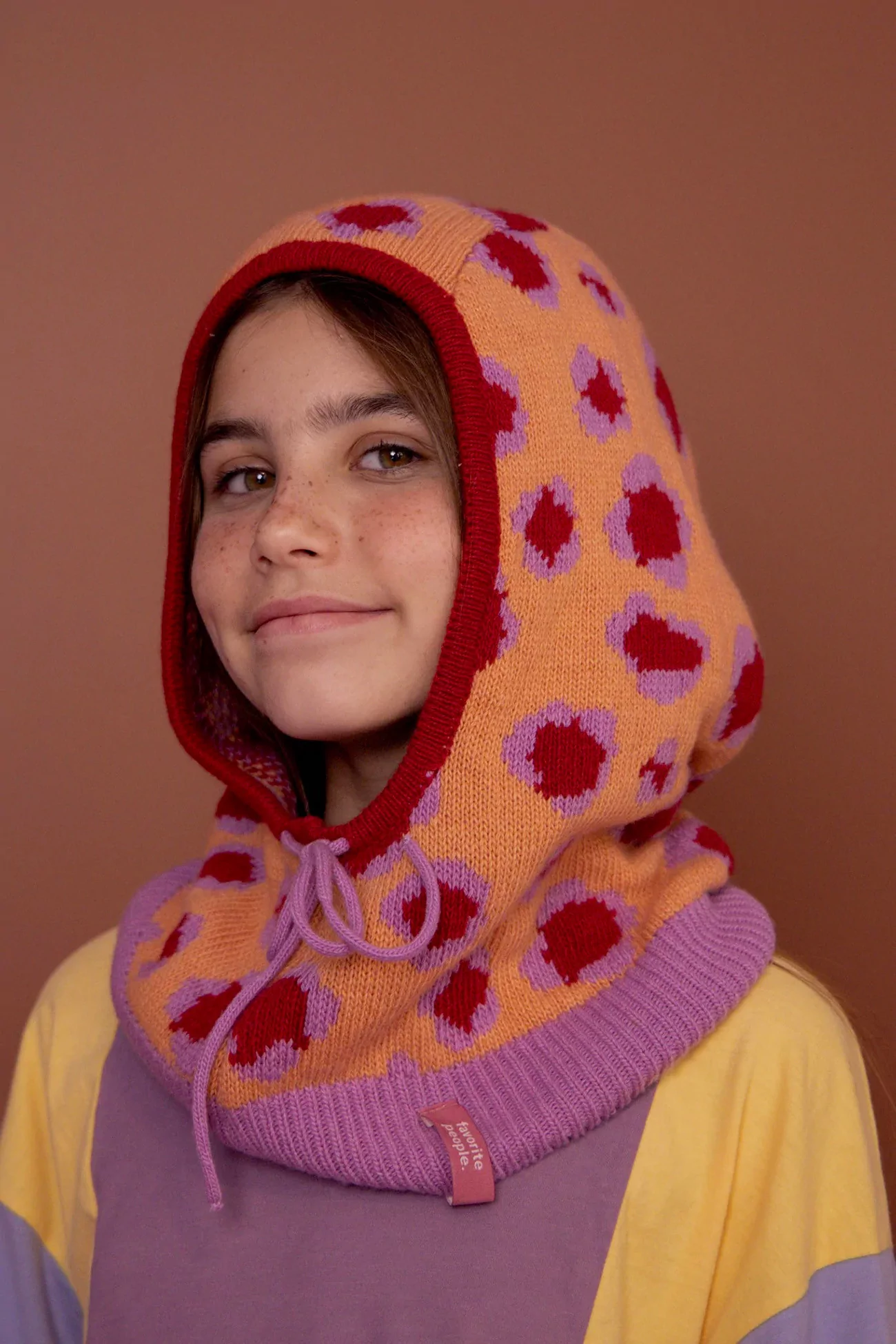 Cagoule Enfant Laine Cachemire Small Town – Orange | Centre Commercial