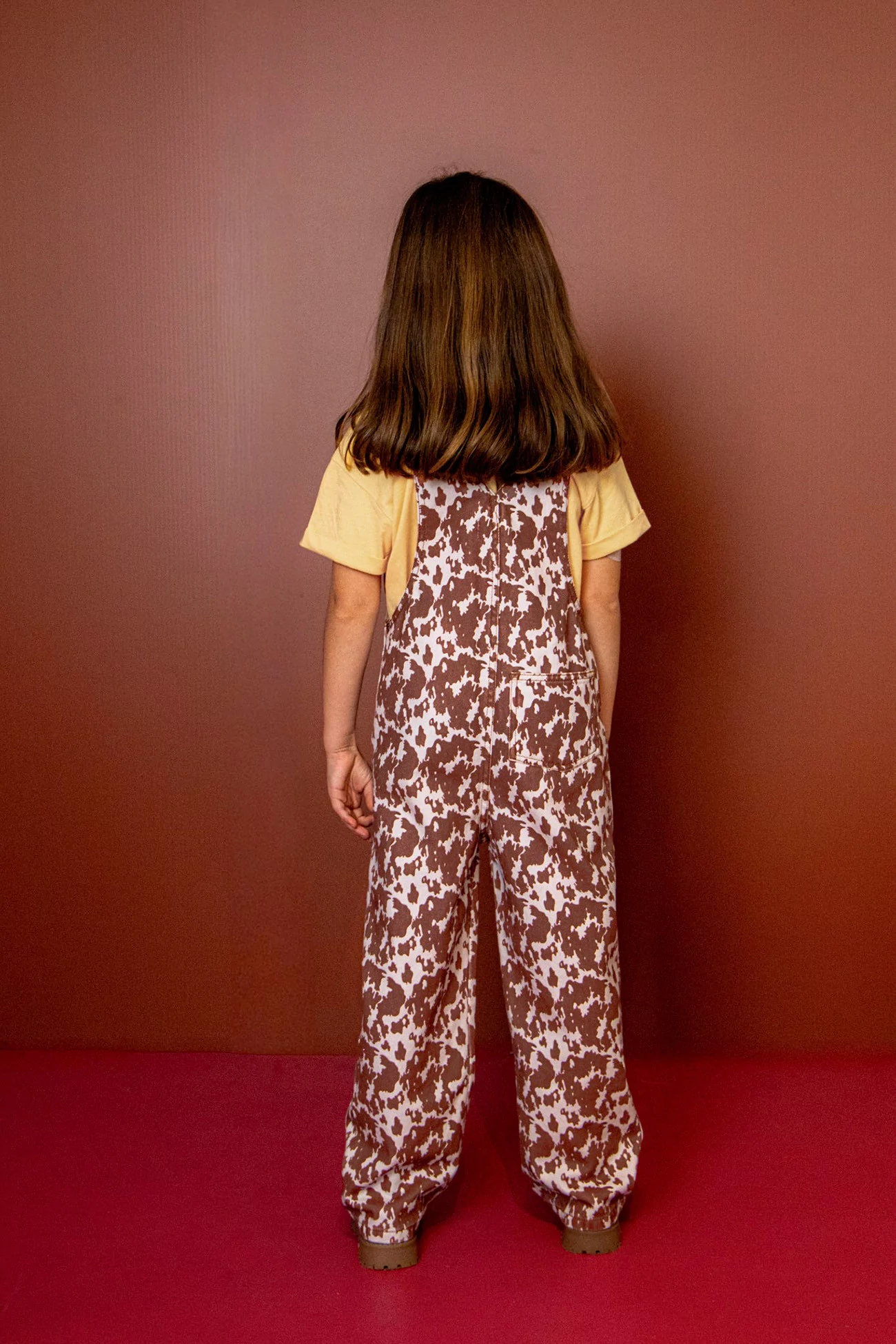 Kids Cotton Picnic Overalls – Brown | Centre Commercial