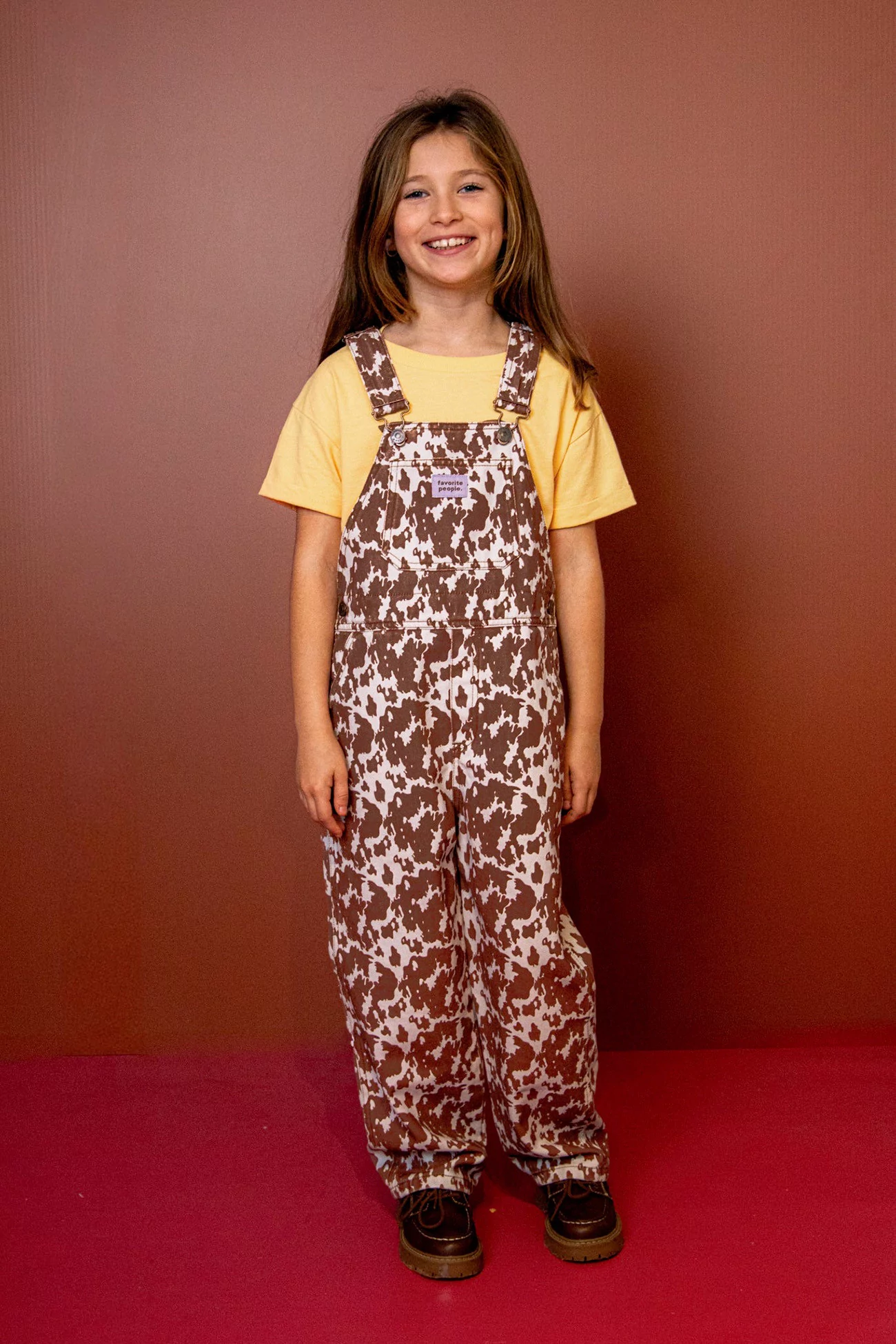Kids Cotton Picnic Overalls – Brown | Centre Commercial