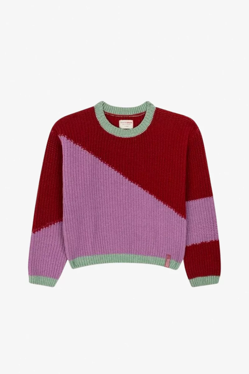 Pull Enfant Laine Cachemire Little Sister – Rouge | Centre Commercial