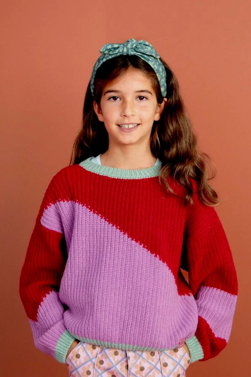 Kids Wool Cashmere Little Sister Sweater – Red | Centre Commercial