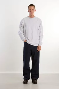T-shirt Manches Longues Homme Coton Bio - Heather Gray | Centre Commercial