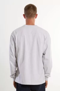 T-shirt Manches Longues Homme Coton Bio - Heather Gray | Centre Commercial