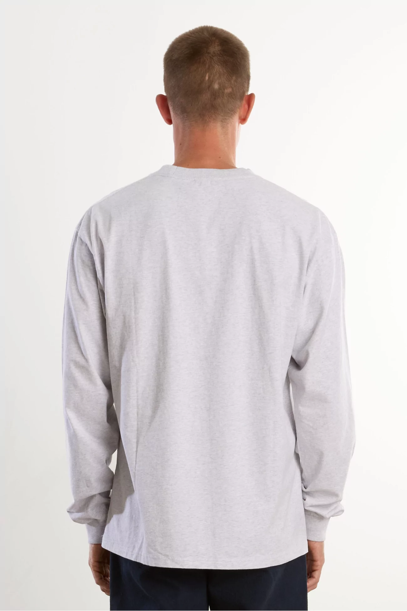 Men's Organic Cotton Long Sleeve T-shirt - Heather Gray | Centre Commercial