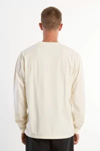 Men's Organic Cotton Long Sleeve T-shirt Regular Fit - Cannoli Cream | Centre Commercial