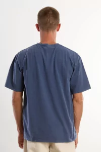 Men's Organic Cotton Regular Fit T-shirt - Washed Dark Navy | Centre Commercial