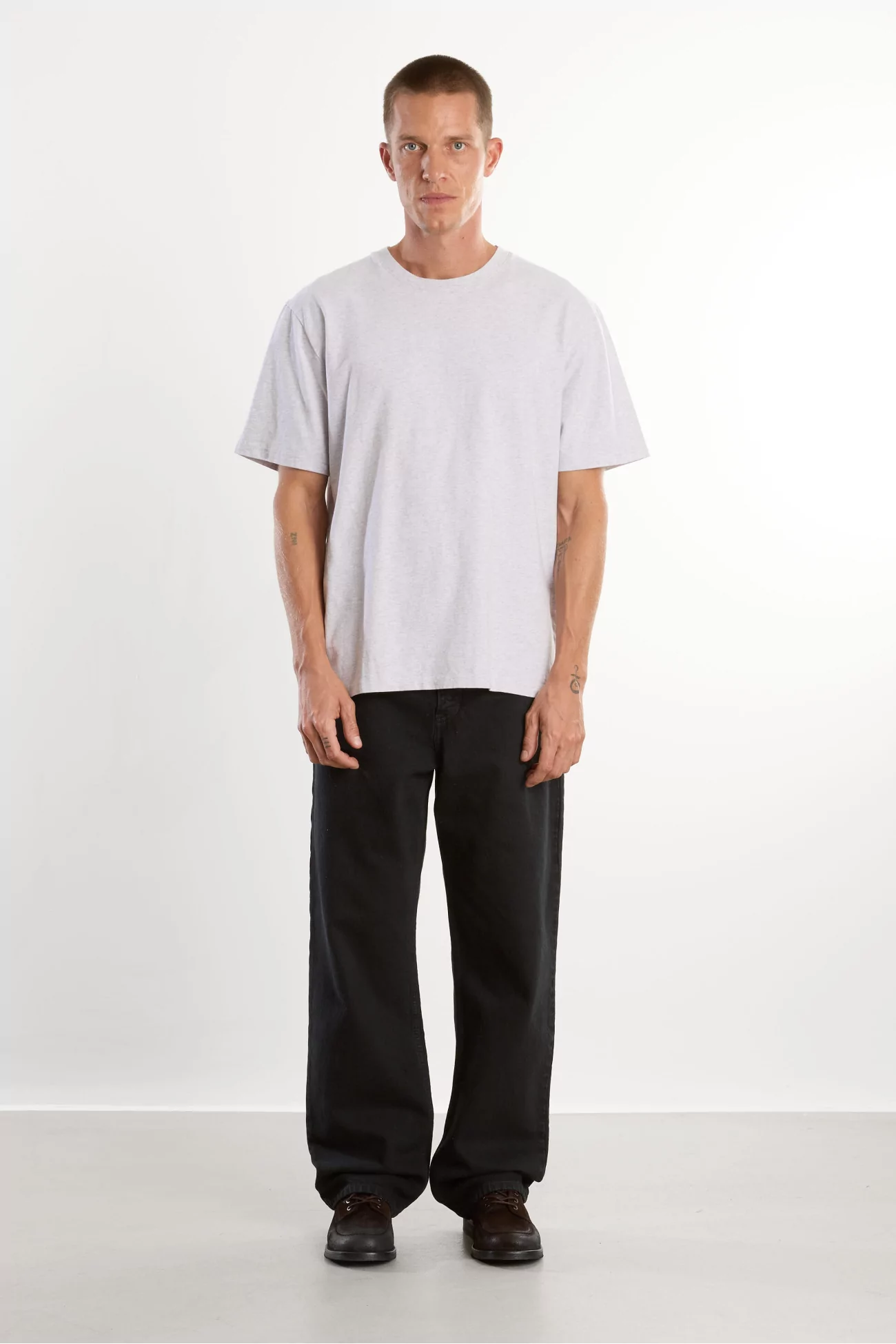 T-shirt Homme Coton Bio Regular Fit - Heather Gray | Centre Commercial