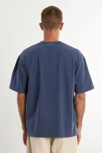 T-shirt Oversize Homme Coton Bio Washed Dark Navy | Centre Commercial