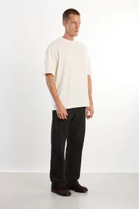 Men's Organic Cotton Oversized T-shirt - Cannoli Cream | Centre Commercial